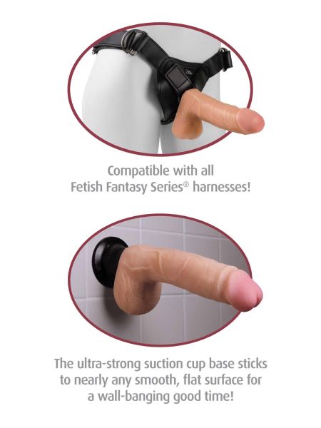 Wibrujące żylaste dildo do strap-on 30,5 cm - 7