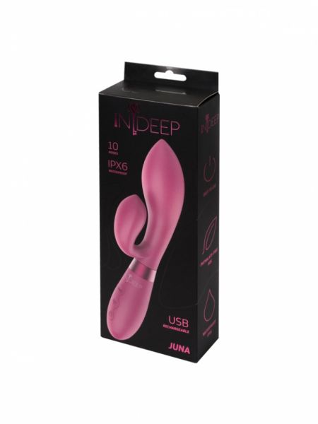 Wibrator-Rechargeable Vibrator Indeep Juna Magenta - 5