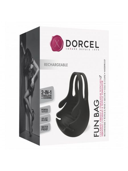 Wibrująca nakładka na jądra i penisa Dorcel Fun Bag - 8