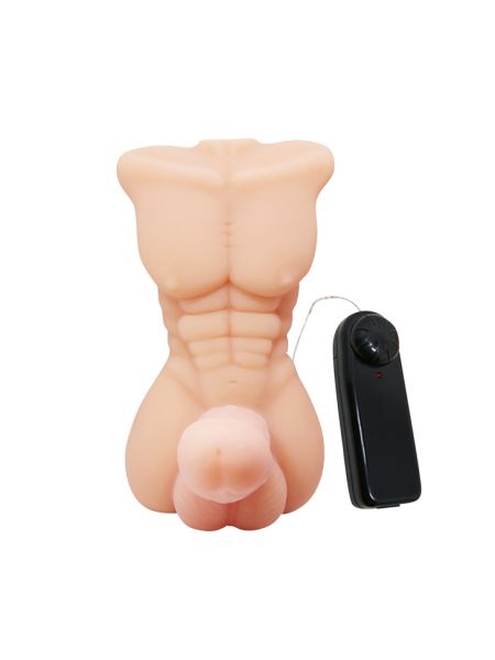 Wibrujące dildo - męski tors penis członek 13cm - 3