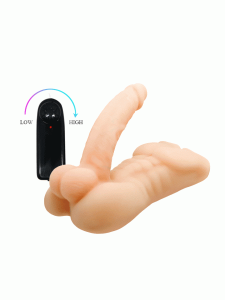 Wibrujące dildo - męski tors penis członek 13cm - 4
