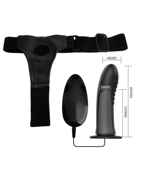 Wibrujące dildo paski majtki strap-on puste 18cm - 5