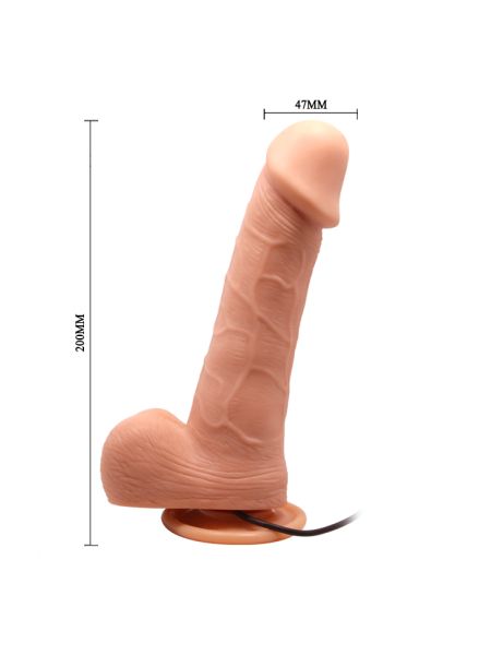 Wibrujące dildo sztuczny penis z rotacją na pilota - 8