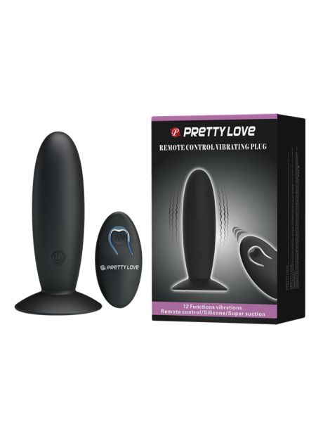 Wibrujący korek analny z przyssawką Pretty Love Vibrating Plug