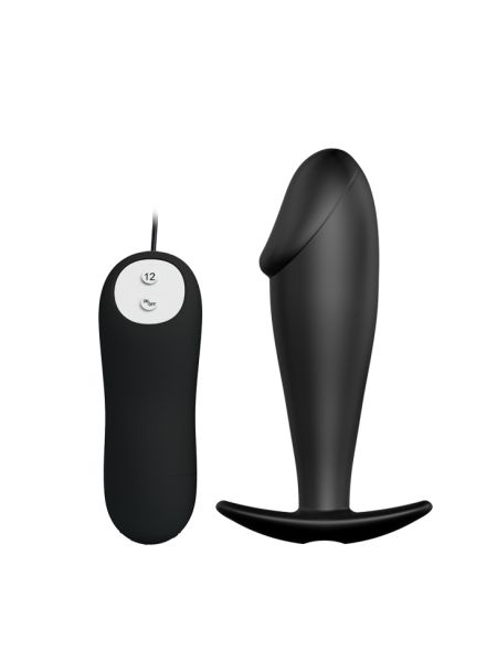 Wibrujący penis plug sex korek analny 10cm 12tryb - 2