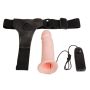 Wibrujący penis strapon proteza pusty środek 17cm - 8