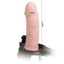 Wibrujący penis strapon proteza pusty środek 17cm - 4