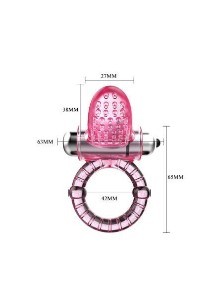 Wibrujący pierścień erekcyjny na penisa i palec - 4