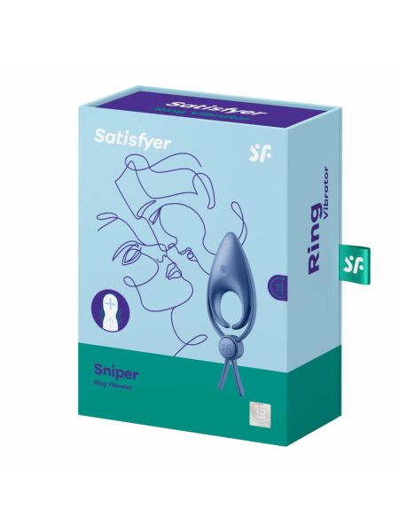 Wibrujący pierścień erekcyjny na penisa satisfyer sniper - 8