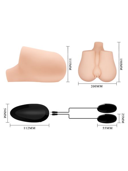 Wibrujący podwójny masturbator analny waginalny - 11