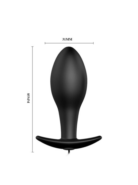 Wtyczka analna wibrujący sex korek 8cm 12 trybów - 6