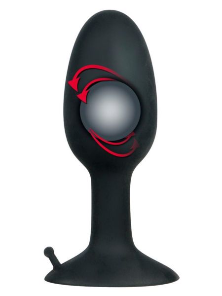 Wydrążony korek plug analny obciążony sex s 8cm - 5