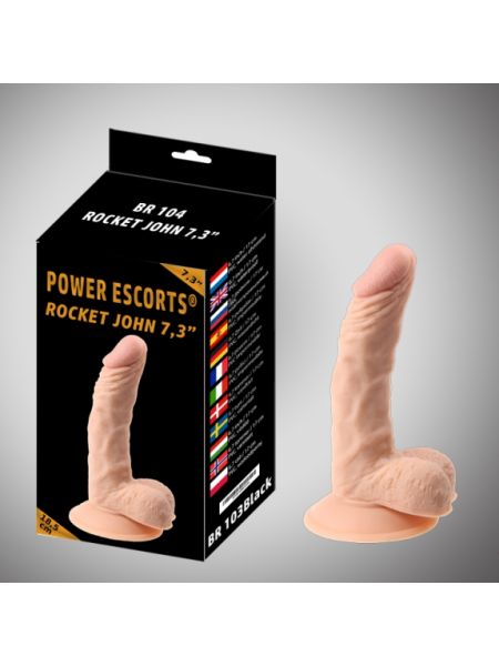 Wygięte realistyczne dildo z przyssawką penis 18cm - 5