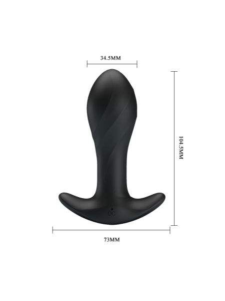 Zatyczka analna z wibracjami korek 10cm 12trybów - 5