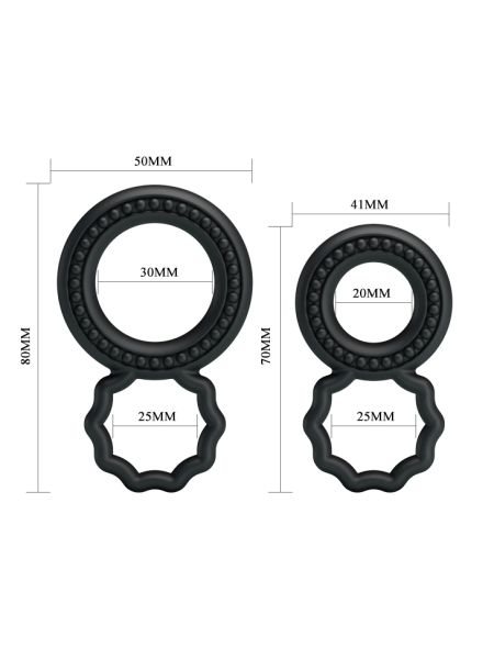 Zestaw 2 pierścienie erekcyjne na penisa i jądra - 6