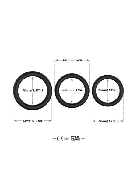 Zestaw 3 sex pierścienie erekcyjne na penisa jądra - 2
