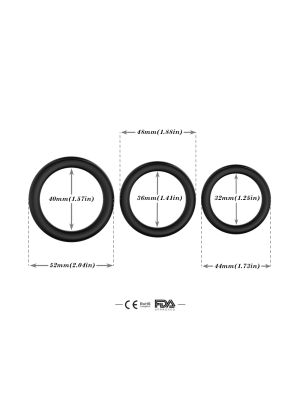 Zestaw 3 sex pierścienie erekcyjne na penisa jądra - image 2
