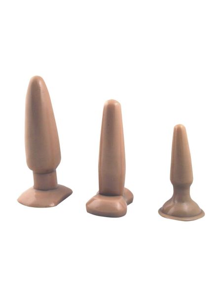 Zestaw 3x korek analny zatyczka buttplug rozmiary - 2