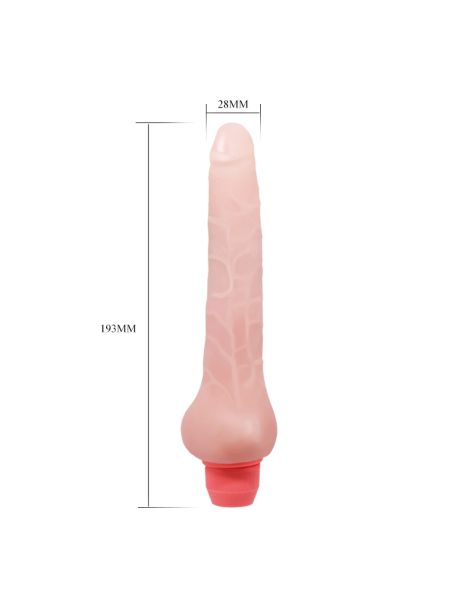 Zginany wibrator penis realistyczny naturalny 19cm - 5