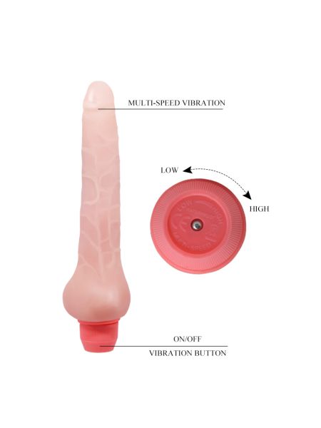 Zginany wibrator penis realistyczny naturalny 19cm - 6