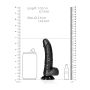 Silikonowe żylaste czarne dildo przyssawka 23 cm - 8