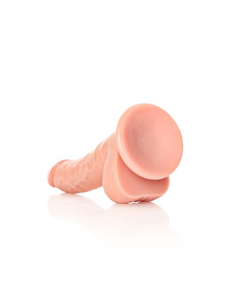 Silikonowe żylaste cieliste dildo przyssawka 20 cm - 4