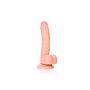 Silikonowe żylaste cieliste dildo przyssawka 20 cm - 4