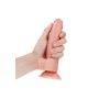 Silikonowe żylaste cieliste dildo przyssawka 20 cm - 7