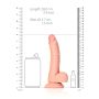 Silikonowe żylaste cieliste dildo przyssawka 20 cm - 8