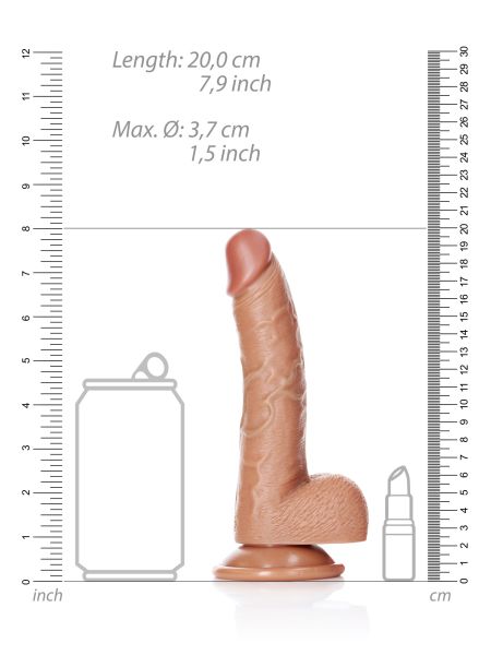 Duże silikonowe żylaste dildo przyssawka 20 cm - 7