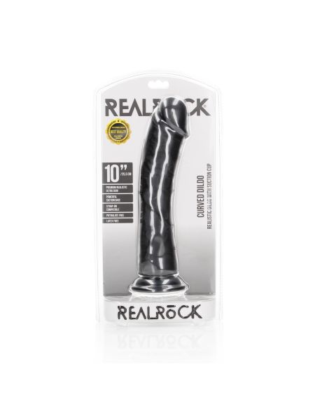 Sztuczny penis dildo realistyczne z przyssawką czarne 25,5cm - 2