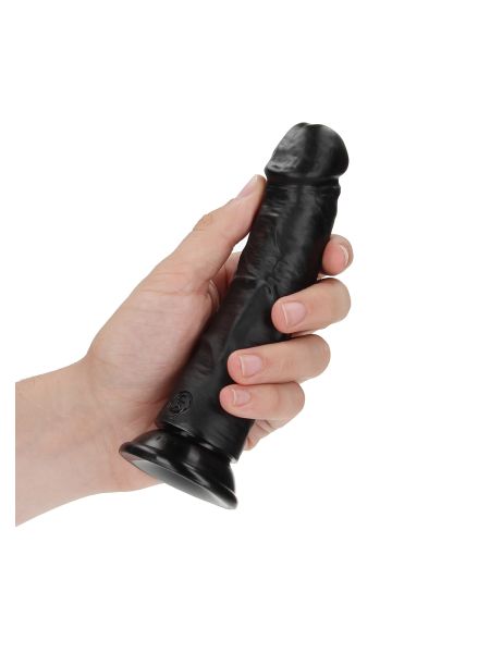 Sztuczny penis dildo realistyczne z przyssawką czarne 17,5cm