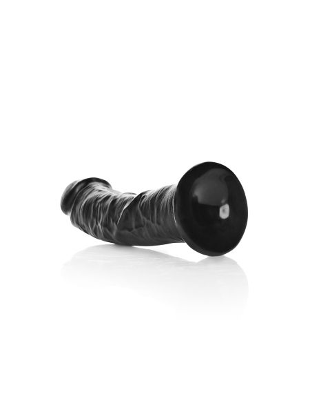 Sztuczny penis dildo realistyczne z przyssawką czarne 17,5cm - 6