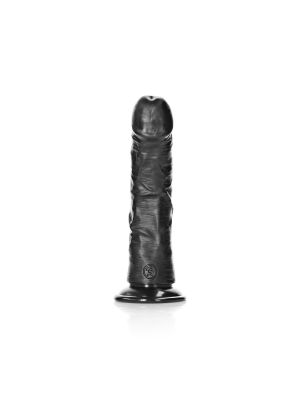 Sztuczny penis dildo realistyczne z przyssawką czarne 17,5cm - image 2