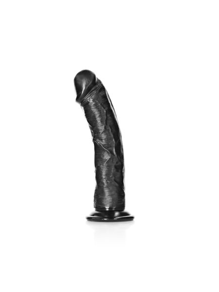 Sztuczny penis dildo realistyczne z przyssawką czarne 20 cm - 5