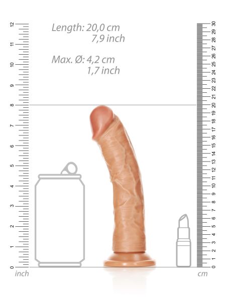 Sztuczny penis dildo realistyczne z przyssawką 20 cm - 7