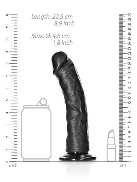 Duże realistyczne żylaste dildo przyssawka 22,5 cm - 7
