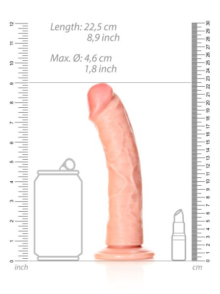 Realistyczne żylaste dildo z przyssawką 22,5 cm - 7