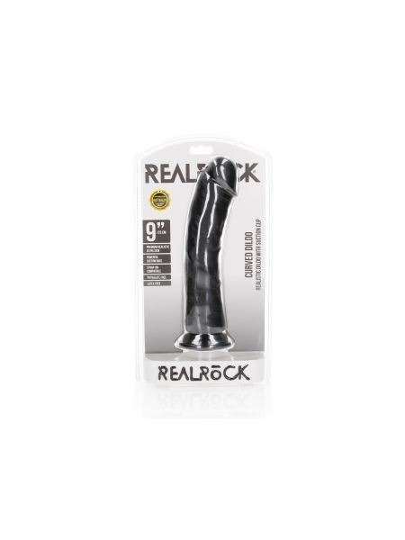 Czarne realistyczne żylaste dildo przyssawka 25 cm