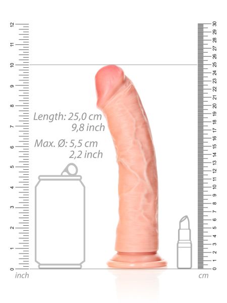 Silikonowe duże dildo z mocną przyssawką 25 cm - 7