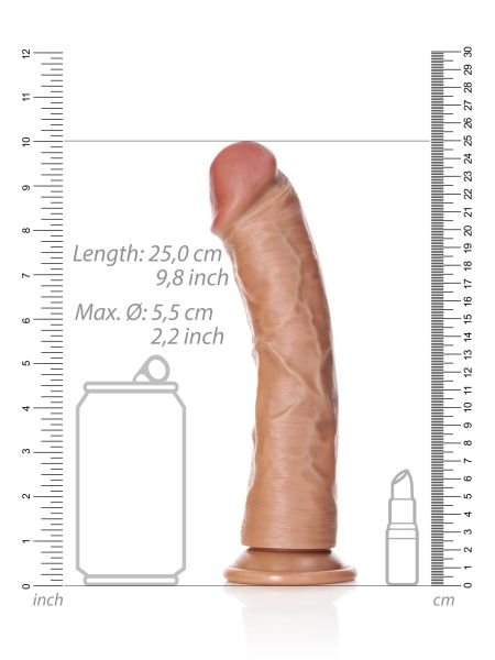 Duże realistyczne żylaste dildo przyssawka 25 cm - 7