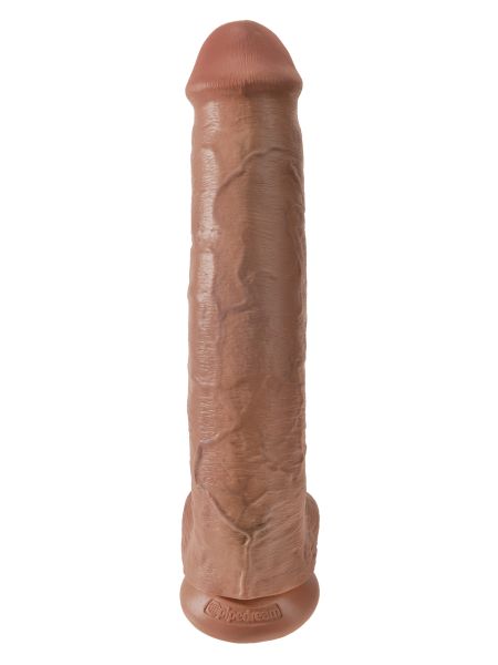 Duży żylasty realistyczny penis z przyssawką 38 cm - 4