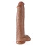 Duży żylasty realistyczny penis z przyssawką 38 cm - 2