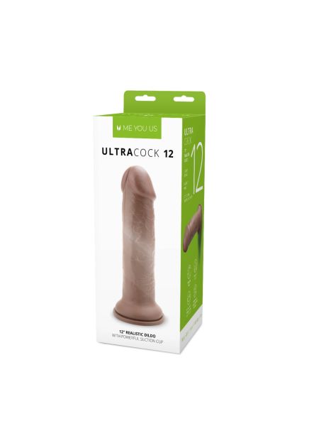 Gruby żylasty penis realistyczny przyssawka 30 cm - 2