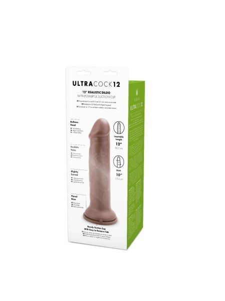 Gruby żylasty penis realistyczny przyssawka 30 cm - 5