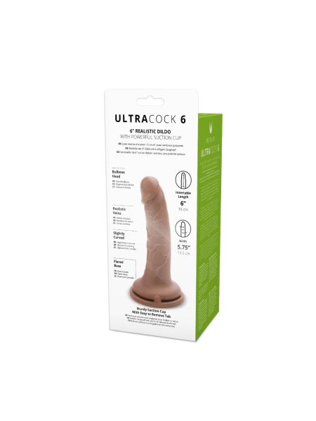 Realistyczny silikonowy penis z przyssawką 15 cm - 5