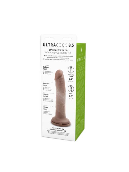 Duże realistyczne dildo z mocną przyssawką 21,5 cm - 5