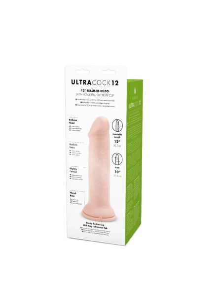 Realistyczny silikonowy penis z przyssawką 30,5 cm - 5