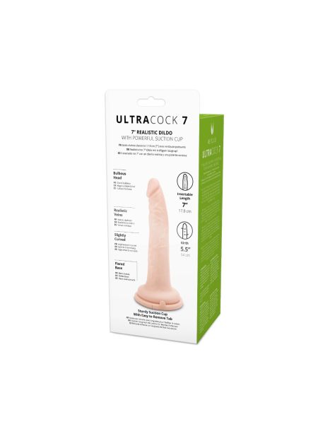 Gruby żylasty penis realistyczny przyssawka 18 cm - 5