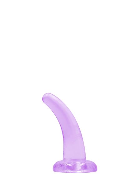 Dildo zakrzywione fiolet z mocną przyssawką 12 cm - 2